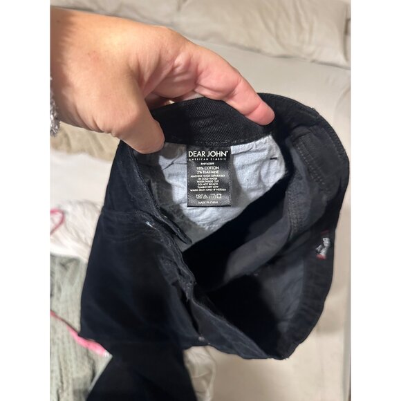 Dear John Black Corduroy Flare Casual Jeans - Picture 13 of 13